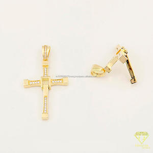 Collier religieux avec pendentif en diamant de laboratoire, collier de luxe Hip Hop Bling, bijoux urbains - Product Image 4