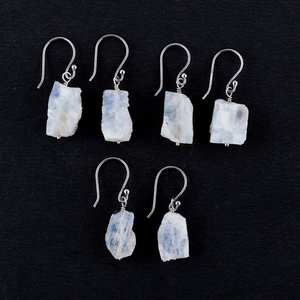 Pendientes Colgantes de Piedra Lunar Natural en Plata de Ley, Joyería con Piedras Preciosas Naturales, Piedra de Nacimiento de Junio - Product Image 4