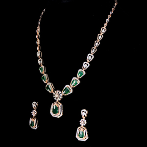 Conjunto de Collar Chapado en Oro Rosa de 14 Quilates con Diamantes Naturales Brillantes de 3.36ct GH VS-SI, Joyería de Lujo para Mujer, Privaa Jewels - Product Image 2