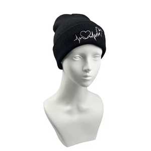 Custom Unisex Beanie Hat With Heart Butterfly Embroidery 100% Acrylic Knitted <b>Winter</b> <b>Cap</b> Casual Style Adult Size 56-58CM - Product Image 6