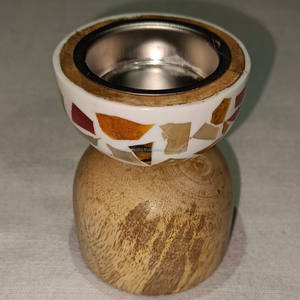 งานศิลปะหนังแท้และเรซิ่น ดีไซน์ลายคลื่นน้ำ  งานฝีมือ Medkhan Mubkhar เครื่องหอมอิสลามแบบอาหรับ  ขายดีในสหรัฐอาหรับเอมิเรตส์ - Product Image 2