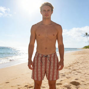 Shorts de bain pour hommes en gros, séchage rapide, hydrofuges, avec cordon de serrage, pour la natation et le surf - Product Image 1