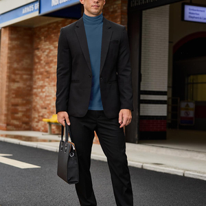 เสื้อยืดคอกลมคุณภาพสูงปี 2026 ผ้าฝ้ายผสมโพลีเอสเตอร์ เสื้อยืดแขนยาวผู้ชายแบบเรียบๆ สั่งทำได้ เสื้อผ้าผู้ชาย - Product Image 5