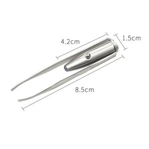 Pinzas Portátiles de Acero Inoxidable con Luz LED para Maquillaje, Diseño Inteligente, para Cejas y Pestañas, Herramienta de Depilación - Product Image 5