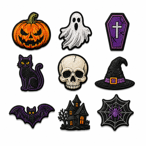 Custom Halloween Patches | Embroidered Halloween Patches | <b>Iron</b> <b>On</b> Halloween Badges | Wholesale Custom Patches - Product Image 3