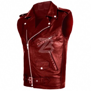 Nouvelle veste en cuir PU noire pour homme, style Y2K, sans manches, avec col rabattu et ceinture, pour le printemps et l'automne - Product Image 6