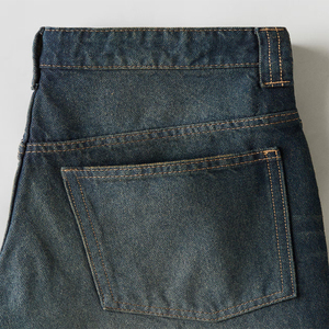 Pantalones Vaqueros de Mezclilla de Algodón Desgastado Vintage de Primera Calidad con Logotipo Personalizado para Hombre, Venta al por Mayor de Fábrica - Product Image 5