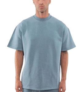 Camiseta Retro de algodón personalizada 2025 para hombre, venta al por mayor 2025, superventas, 230G, Manga corta en blanco holgada personalizada, patrón de impresión sólida - Product Image 3