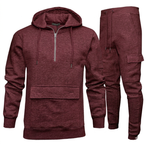 Conjunto Deportivo Unisex de Algodón 100% con Estampado Personalizado, Sudadera con Capucha y Pantalones Deportivos para Hombre - Product Image 1