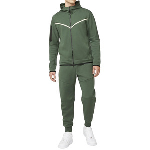 Ensemble de survêtement unisexe à capuche imprimé vert, taille élastique, décontracté, respirant et léger, avec pantalon extensible dans les quatre sens - Product Image 1