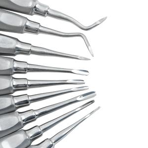 Outils dentaires d'extraction : Élévateurs dentaires droits et courbés en acier inoxydable – Instruments chirurgicaux pour dentistes - Product Image 5