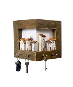 Llavero de Madera Natural para Montaje en Pared, Estante Decorativo para Correo, Organizador de Almacenamiento de Letras, Llaveros de Pared - Product Image 1