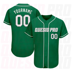 Custom Kelly Green White-Gray Authentic St. Patrick’s Day <b>Baseball</b> Jersey Sublimation Printing Custom Logo Color Customization - Product Image 1