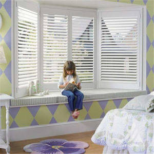 Tilleul PVC moderne direct de Chine pour hôtels entrepôts entrée salons pour fenêtre <span class=keywords><strong>baie</strong></span> vitrée salle de bain plantation volets - Product Image 4