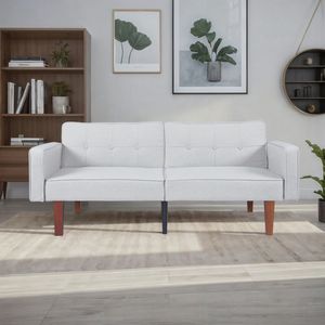 2131-GREY Comodo Divano per Soggiorno in Morbido Tessuto Grigio - Product Image 1