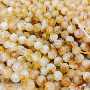 Perles de citrine naturelle de qualité supérieure, rondes, en pierre précieuse véritable, polies, 6 mm, 8 mm, 10 mm, plaquées argent, cadeau de mariage, fête - Product Image 5