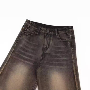 Shorts en jean décontractés 100 % coton pour hommes, taille mi-haute élastique, teinture unie, impression sérigraphique, service OEM, haute qualité, couleur variée - Product Image 2