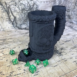 Maxmax DND Skull Dice Mug – Tasse à dés pour Dungeons & Dragons, porte-dés pour jeux de rôle sur table, accessoire de <span class=keywords><strong>jeu</strong></span> de société D&D TTRPG - Product Image 5