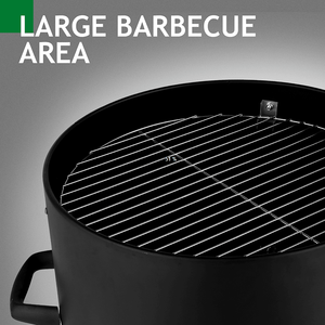 Exquisite 3-in-1 Iron Carbon Outdoor Charcoal <b>Grill</b> Portable Vertical Steel <b>Oven</b> 60608693 Elliptical Cylinder Camping - Product Image 6