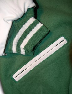 Custom New Men's Basic Canvas Stand Collar <b>Quilted</b> Varsity Letterman Jacket - Product Image 6