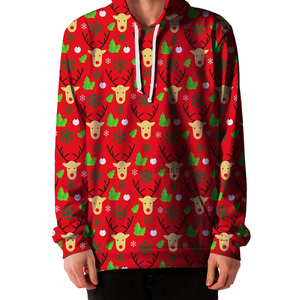 Sweat-shirts à capuche personnalisés écologiques avec impression numérique, pulls de Noël pour l'automne, pour hommes - Product Image 4