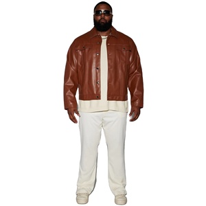 Veste en cuir d'hiver tendance de haute qualité hommes pas cher prix veste matelassée grande taille respirant réversible personnalisé chaud tissé - Product Image 2