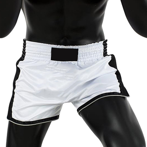 <b>Men</b> Boxing Shorts Satin Lightweight Side Slit High Kick Moisture-Wicking Four-Way Stretch Fight <b>Trunks</b> - Product Image 3