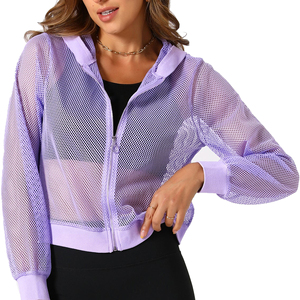 Sudadera con capucha de diseño personalizado, bordada, oversize, con hombros caídos, para otoño/invierno, para mujer, con espalda descubierta y malla hueca en los hombros, estilo urbano. - Product Image 1
