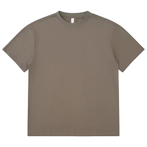 Camiseta de Verano de Manga Corta para Hombre, Tejida, de Alta Calidad, 240 g/m², 100% Algodón Orgánico, Transpirable, Estilo Vintage, Talla Grande - Product Image 3