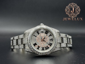 Montre de luxe pour homme en moissanite et diamants, style hip-hop, avec pierres étincelantes, idéale pour les mariages et les soirées - Product Image 1