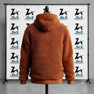 Sweat-shirt à capuche en polaire sherpa pour homme, coupe oversize, couleur unie, décontracté, pour l'hiver, anti-boulochage, tricoté - Product Image 3