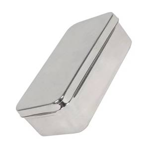 Stainless Steel Rectangular <b>Storage</b> <b>Tin</b> Box with Lid for Small Items - Product Image 6