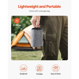 Cuscino Gonfiabile da Campeggio Spesso 5 Pollici per Viaggi, Morbido con Fodera Rimovibile e Lavabile per Backpacking e Stoccaggio - Product Image 6