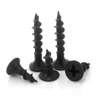 Vis à cloison sèche personnalisable à tête trompette en acier au carbone phosphaté noir, pour la construction et la décoration de plaques de plâtre – Approvisionnement direct usine