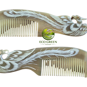 Peine de Cuerno de Búfalo con Forma de Fénix, Hecho a Mano, Desenredante Natural para el Cabello, Accesorio de Belleza de Lujo para Mujeres y Regalo Empresarial - Product Image 3