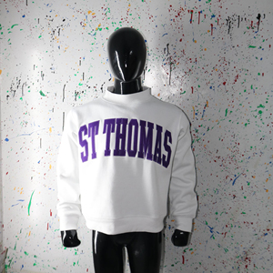 Sudadera Blanca de Cuello Redondo St Thomas, Corte Regular, Unisex, Algodón, Informal, para Otoño, CLUSH SPORTS - Product Image 6