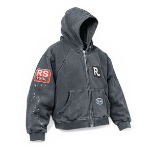 Sudaderas con Capucha y Cremallera de Alta Calidad, Personalizadas con Impresión DTG, Lavadas con Ácido, 100% Algodón, Gruesas, Unisex, para Invierno - Product Image 1