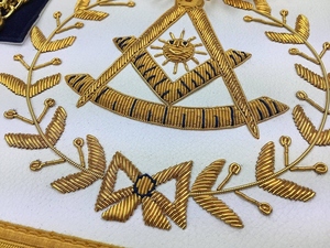 Past Master Blue Lodge Apron Royal <b>Purple</b> Velvet Gold Fringe Masonic Regalia Freemason Ceremonial Apron Luxury Quality - Product Image 4