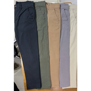 Pantalones Chinos Oxford de Corte Recto para Hombre, Cintura Media, Casuales, Largos, con Bolsillos Laterales, Cierre de Botones, para Primavera - Product Image 1