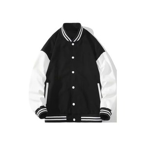 Custom <b>White</b> Varsity <b>Jacket</b> for <b>Men</b> Pakistani Manufacturer's Woolen Canvas Embroidered Casual Style Chenille Patch for Winter - Product Image 3