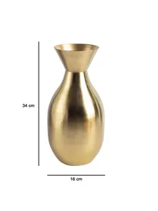 Premium Luxury Coastal Matte Gold Handmade Iron Eco-Friendly Flower <b>Vase</b> Tabletop <b>Vase</b> High Quality Design - Product Image 3