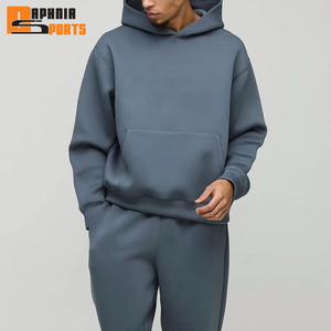 Sudadera con Capucha Estampada de Corte Regular y Lavado Ácido para Hombre, Estilo Urbano Personalizado 2026, de Alta Calidad, 100% Algodón, Talla Grande, Dos Piezas - Product Image 3