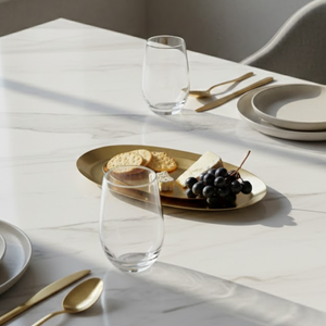 Plateau de service décoratif texturé finition or de luxe |   Plateau en métal multifonctionnel de qualité supérieure pour le thé, la table à manger et la décoration élégante de la maison - Product Image 4