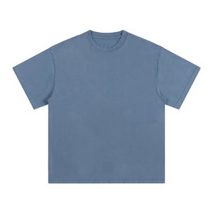 Customizable Oversized Crocheted Shirt Long Worsted O-Neck Silk Screen Printed Men's <b>T</b>-Shirt - Product Image 1