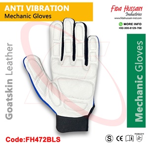 Vente en gros de gants de mécanicien en cuir de chèvre de qualité supérieure pour hommes gants de sécurité non doublés pour le travail quotidien fabriqués au Pakistan - Product Image 3