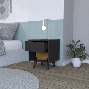 Comodino Carleen per Camera da Letto in Colore Nero - Product Image 3