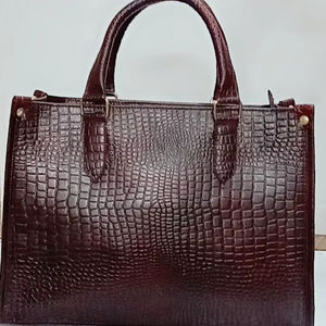 Bolso de Mano de Cuero Genuino de Alta Calidad para Mujer, Impermeable, con Cierre de Cremallera y Correa Individual para el Uso Diario - Product Image 1