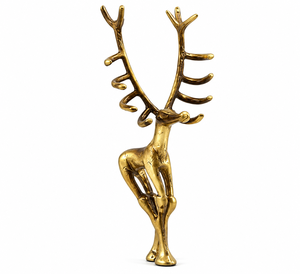 Escultura de Ciervo de Latón Hecha a Mano, Figura de Ciervo con Astas Grandes, Elegante Estatua de Metal de Animales Salvajes, Decoración de Lujo para el Hogar, Adorno de Mesa - Product Image 2