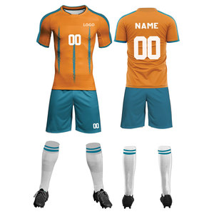 เสื้อฟุตบอลพร้อมส่ง ราคาดี มีโลโก้ หมายเลข ชื่อทีม รับผลิตตามแบบ (OEM) ชุดฟุตบอลสำหรับทีมแข่งขัน คลับ ผู้ชาย และเด็ก มีไซส์สำหรับผู้ชาย - Product Image 1