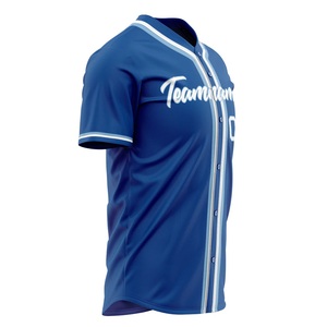 Men Baseball Jersey Polyester Mesh Custom Logo Team Uniform Breathable Sportswear Button Down Bulk Supply OEM - Product Image 4